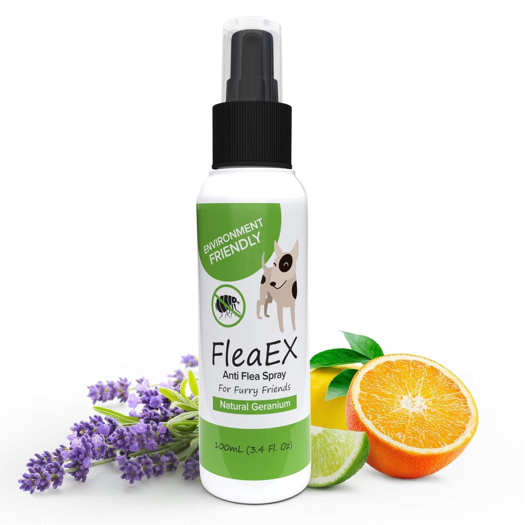 FleaEx Flea Treatment for Dogs & Cats - Natural Dog Flea Treatment Spray for Flea & Tick Prevention - Flea Spray for Dogs & Flea Treatment Cat - Alternative to Flea Shampoo for Dogs & Cats - 100 ml - PawsPlanet Australia