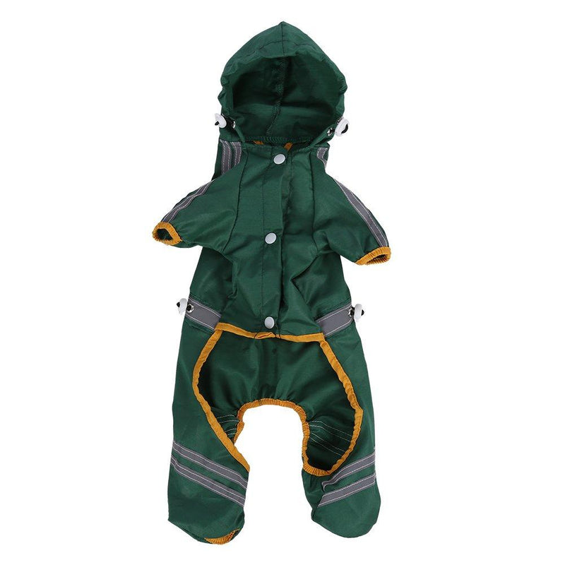 Fdit Pet Raincoat Waterproof Jacket Cat Dog Hood Rain Coat Reflective Jumpsuit Outdoor Apparel Clothes(XL) - PawsPlanet Australia