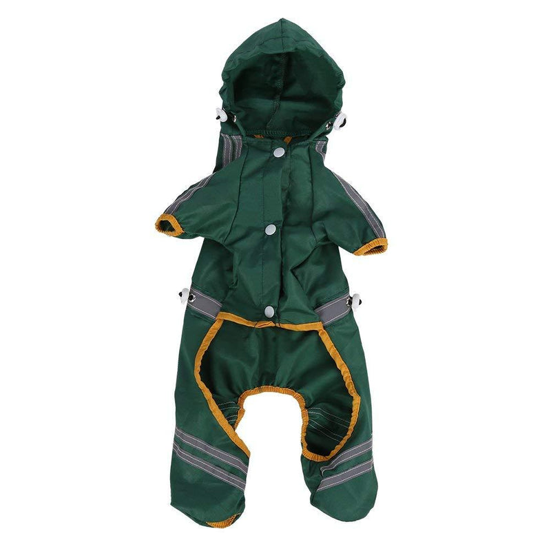 Fdit Pet Raincoat Waterproof Jacket Cat Dog Hood Rain Coat Reflective Jumpsuit Outdoor Apparel Clothes(XS) - PawsPlanet Australia