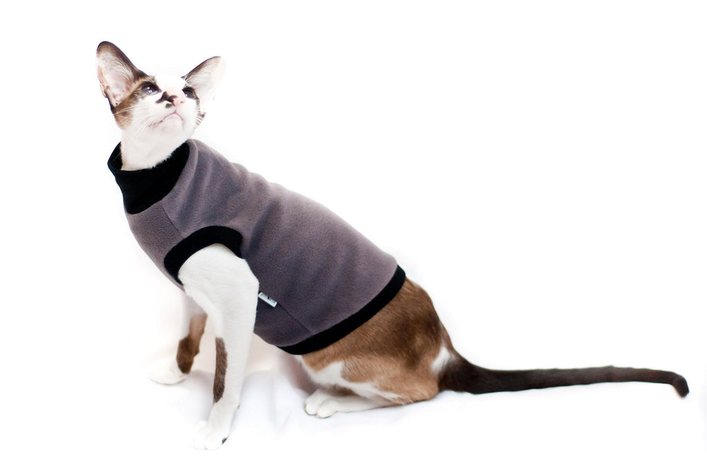 Kotomoda cat's turtleneck Taupe Fleece (XS) XS - PawsPlanet Australia