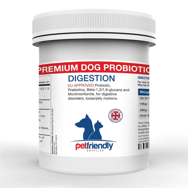 Probiotics for Dogs, Dietary Supplement, Plus Prebiotic Digestive Enzymes, Boosts Canine Immunity and Digestive Health, Made in UK, 150 grams - PawsPlanet Australia