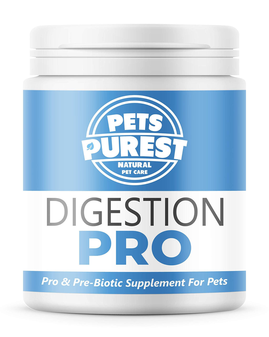 Pets Purest Digestive Prebiotic Probiotic for Dogs, Cats & Pet - 100% Natural Fibre Digestion Enzymes Immune Treatment Supplement for Diarrhoea Constipation Relief, Loose Gland & Firm Stool - PawsPlanet Australia