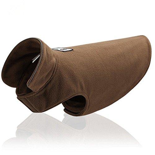 Ecent Pet Dog Warm Clothes Dog Winter Coat Dog Jacket Warm Fleece for dogs in winter L Brown - PawsPlanet Australia