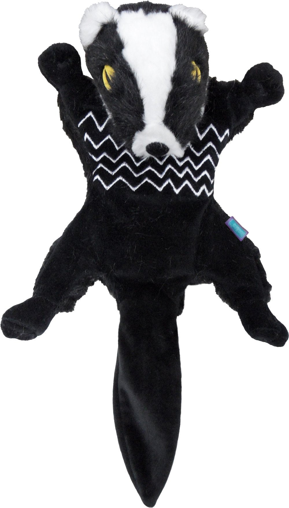 Dog & Co Country Badger Roadkill Dog Toy, Large, Black and White - PawsPlanet Australia