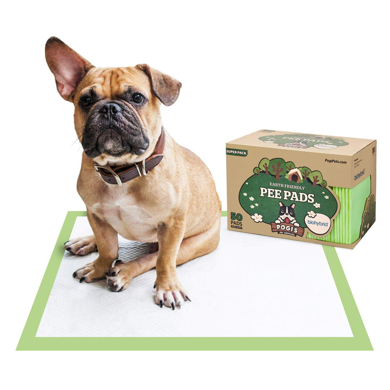 Pogi's Training Pads - Large, Super-Absorbent, Earth-Friendly Puppy Training Pads for Small to Large Sized Dogs (Large - 60 x 60 cm, 50-Count) Large - 60 x 60 cm - PawsPlanet Australia