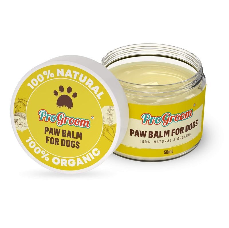 progroom Dog Paw Balm Soother – Natural Ointment - Organic Cream Safe for Licking – 50 ml - PawsPlanet Australia