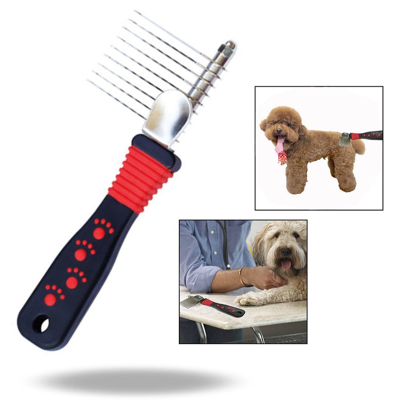 OFKPO Pet Dematting Comb,Detangling Matted or Knotted Undercoat Hair Grooming Accessories Tool for Dog,Cat - PawsPlanet Australia