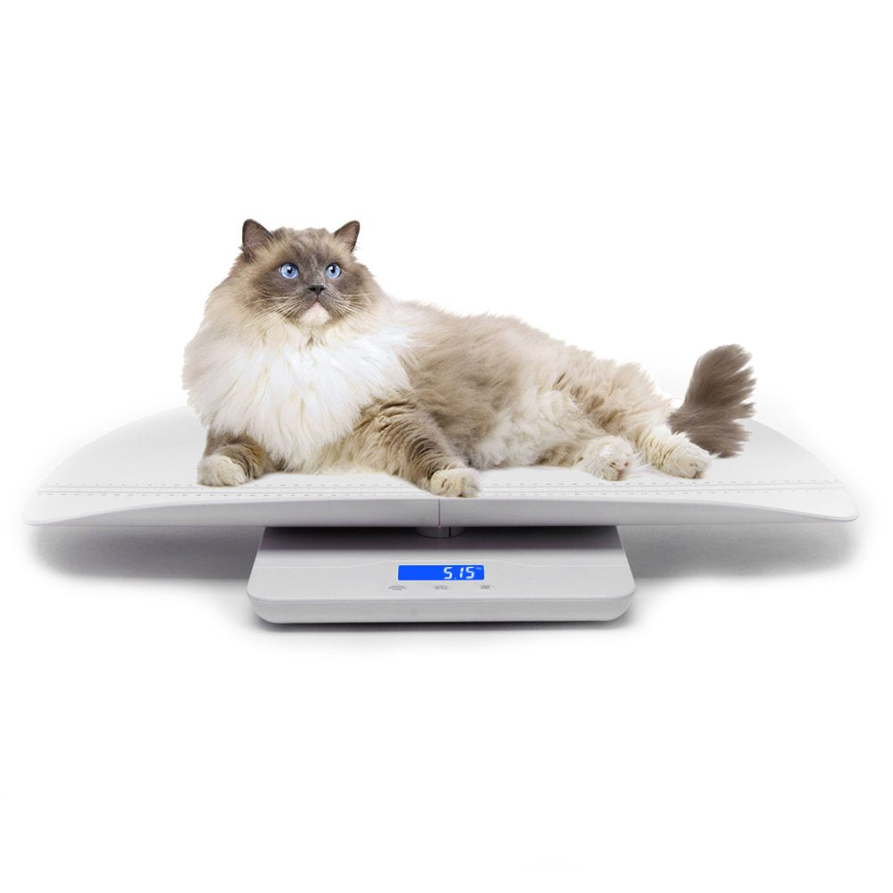 MINDPET-MED Digital Pet Scale, With 3 Weighing Modes(kg/oz/lb), Max 220 lbs, Capacity with Precision up to ±0.02lbs, White, Suitable for Infant,Puppies, Mom,Pregnant Cats and Small Dogs - PawsPlanet Australia