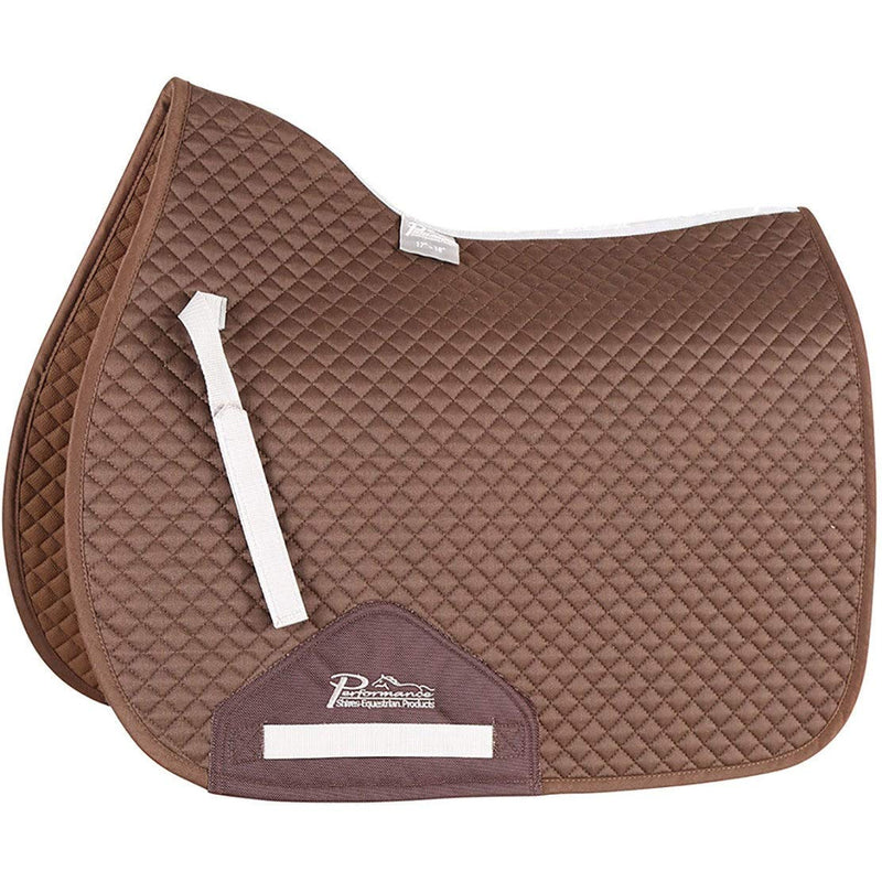 Shires Performance Saddlecloth Brown 15-16.5" - PawsPlanet Australia