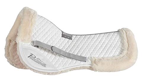 Shires Performance Suede Half Pad 15-16.5" - White - PawsPlanet Australia