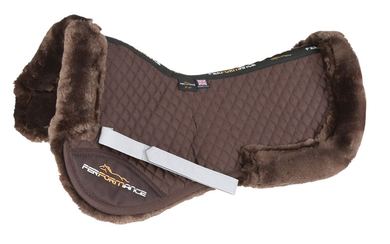 Shires Performance Half Pad - Brown 17-18" - PawsPlanet Australia