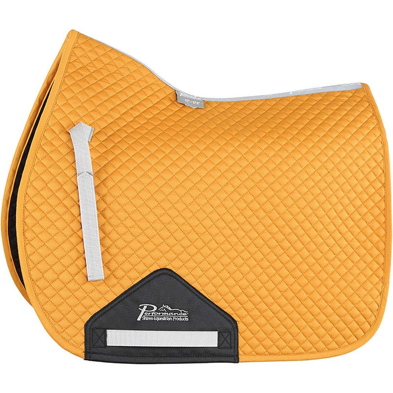 Shires Performance Saddlecloth Mustard 15-16.5" - PawsPlanet Australia