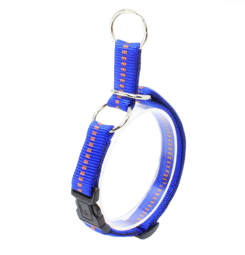 Ernst Koch G3322510 Nylon Pull Collar with Border and Click Fastener Padded, L, Royal - PawsPlanet Australia