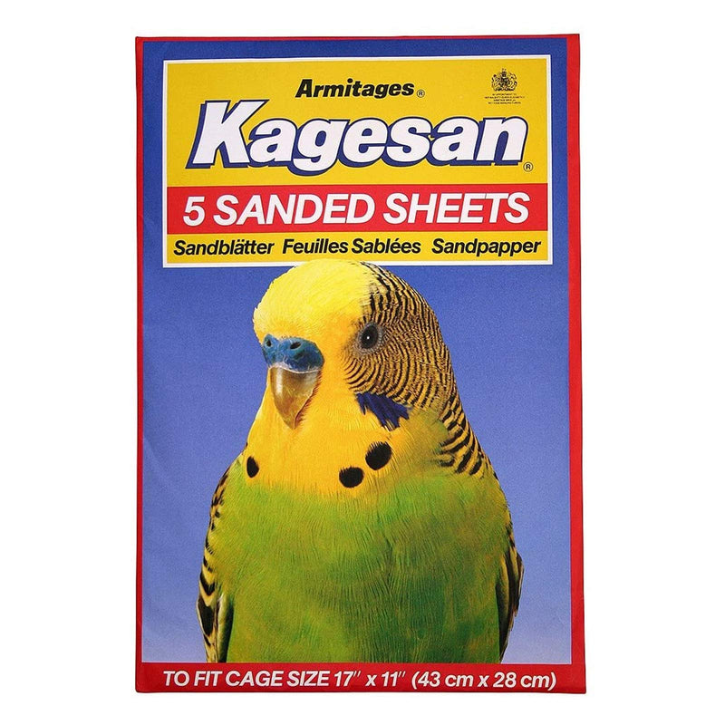 Kagesan RED BIRD CAGE SAND PAPER SHEETS 2X5 PACK = 10 SHEETS 17"X11" 43X28 - PawsPlanet Australia