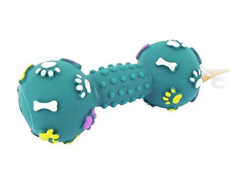 Cheeko Vinyl Dumbbell Toy, 14 cm(Assorted color) - PawsPlanet Australia