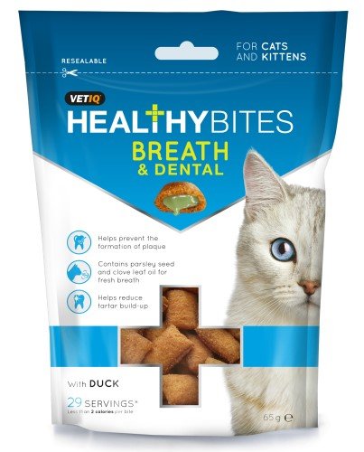 VetIQ Healthy Bites Breath & Dental for Cats & Kittens x Size: 65 Gm - PawsPlanet Australia