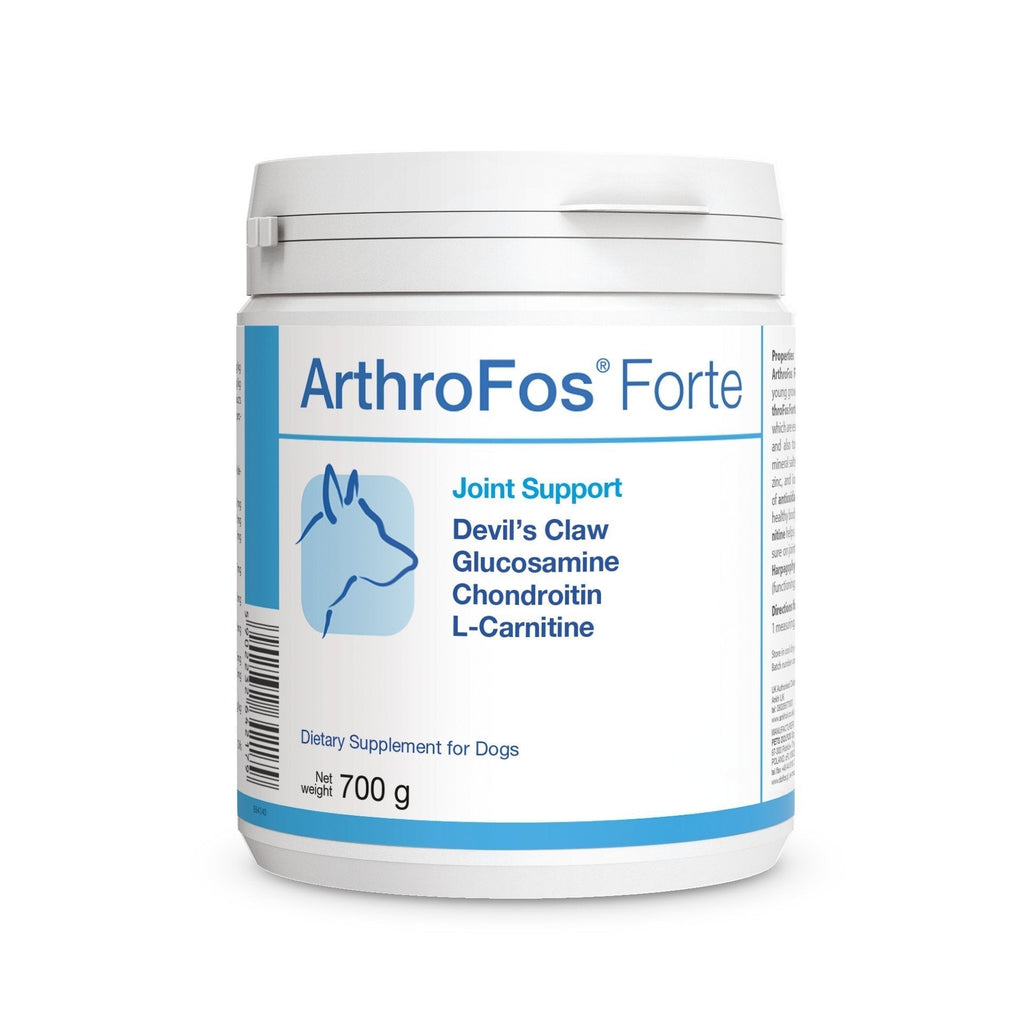 PETS Dolfos ArthroFos Forte 700g powder Glucosamine Chondroitin with Devil's Claw and L-Carnitine for Junior and Senior Dogs of large and giant breeds - PawsPlanet Australia