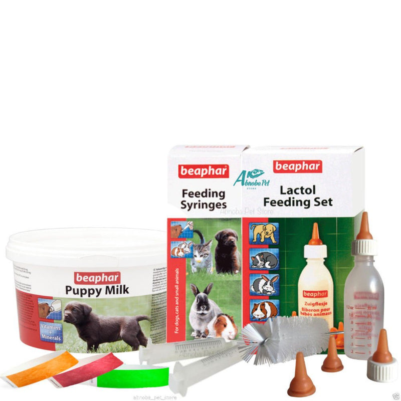 ABNOBA PET STORE Beaphar Lactol Puppy Bottle Teats Feeding Syringes 250g Milk Whelping Collars - PawsPlanet Australia
