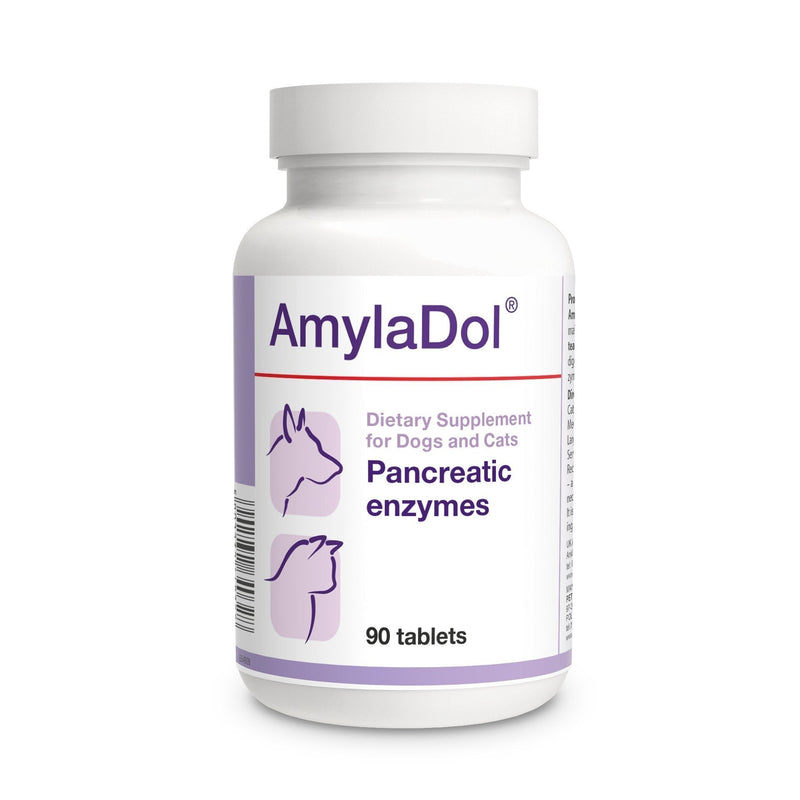 PETS DOLFOS AmylaDol 90 tablets Pancreatic/Digestive Enzymes Amylase, Lipase and Proteases for CATS & DOGS Digestive Aid - PawsPlanet Australia