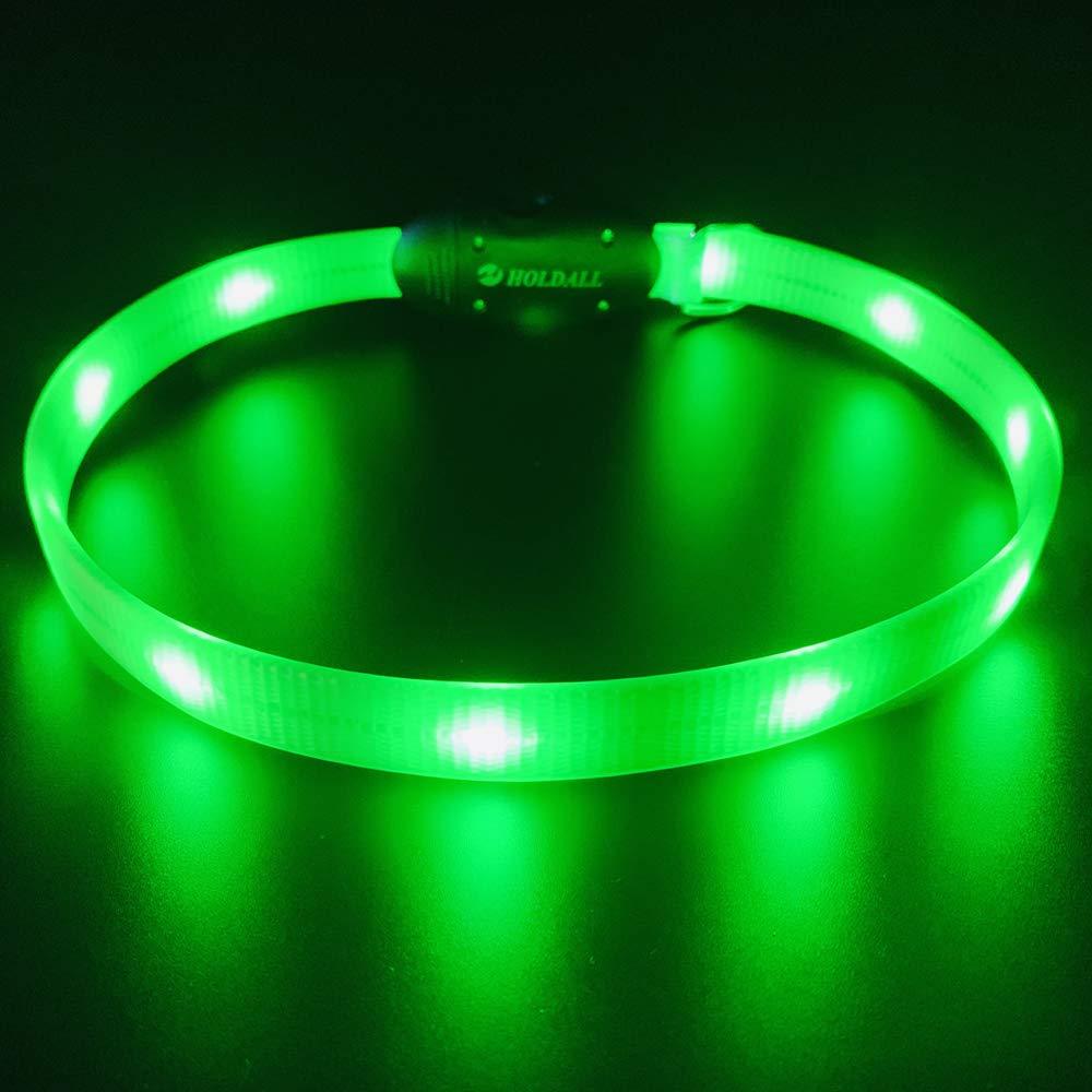 HOLDALL Led Flashing Dog Collar Light, Free Cut USB Rechargeable Lighting Up Collars Make Dogs Pets Safe from Danger at Night. - PawsPlanet Australia