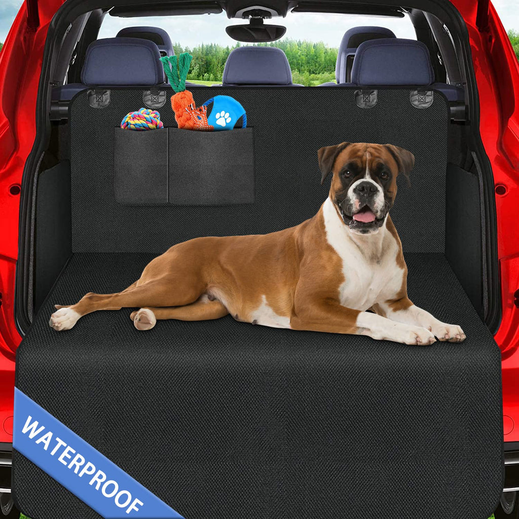 Wimypet Car Boot Liner Protector, Waterproof Auto Mat Dogs Car Seat Cover,Trunk Dog Blanket Car Protective with Side Protection, 180x103cm Anti-Slip Scratch Dust Hair for Car Van SUV Trucks - PawsPlanet Australia