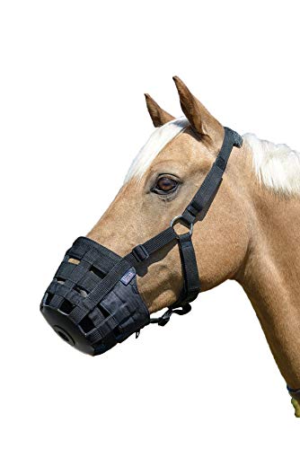 Shires Nylon Grass Muzzle: Black: Extra Full - PawsPlanet Australia