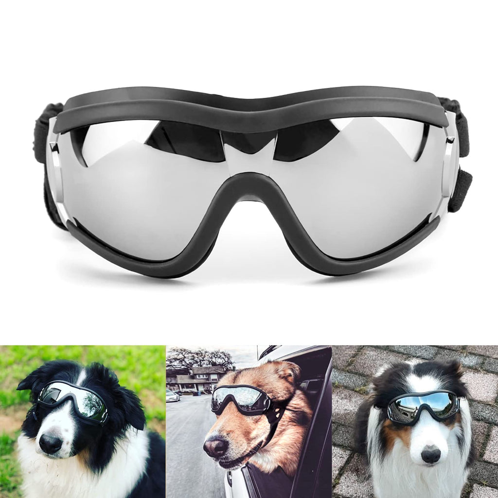 Namsan Dog Goggles Anti-UV Pet Sunglasses Waterproof Windproof Eye Protection for Large/Medium Dog Black - PawsPlanet Australia