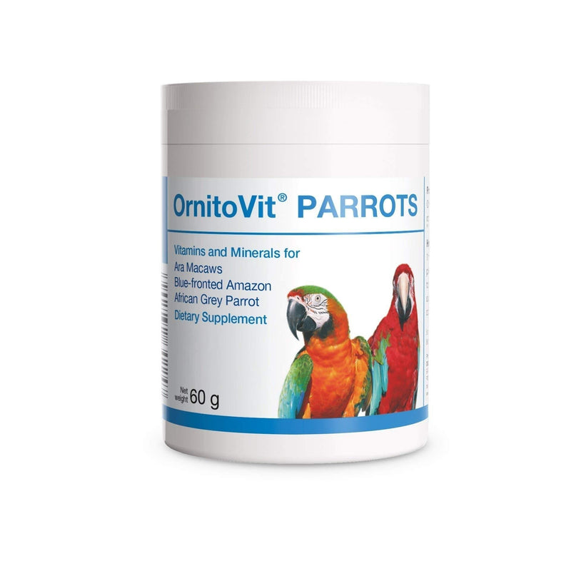 PETS Dolfos OrnitoVit Ara Macaws, Blue-fronted Amazon and African Grey Parrot Vitamins Minerals with lysine and Methionine 60g - PawsPlanet Australia