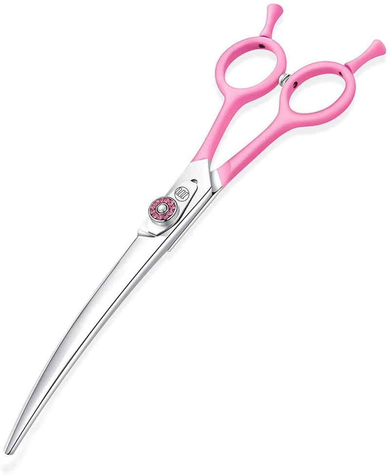 Moontay Professional 7 inch Curved Scissors For Dog Grooming Pet Curved Scissors Dog Trimming Scissors Pet Groomer Shears Left And Right Handed Scissors DIY Pet Grooming Scissors - PawsPlanet Australia