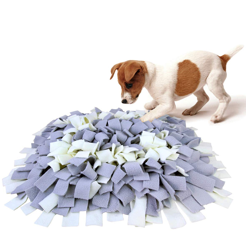 AK KYC Snuffle Mat Dogs Nosework Slow Feeding Training Play Puppy Cat Interactive Puzzle Toys Funny Foldable Blanket Gray&White - PawsPlanet Australia