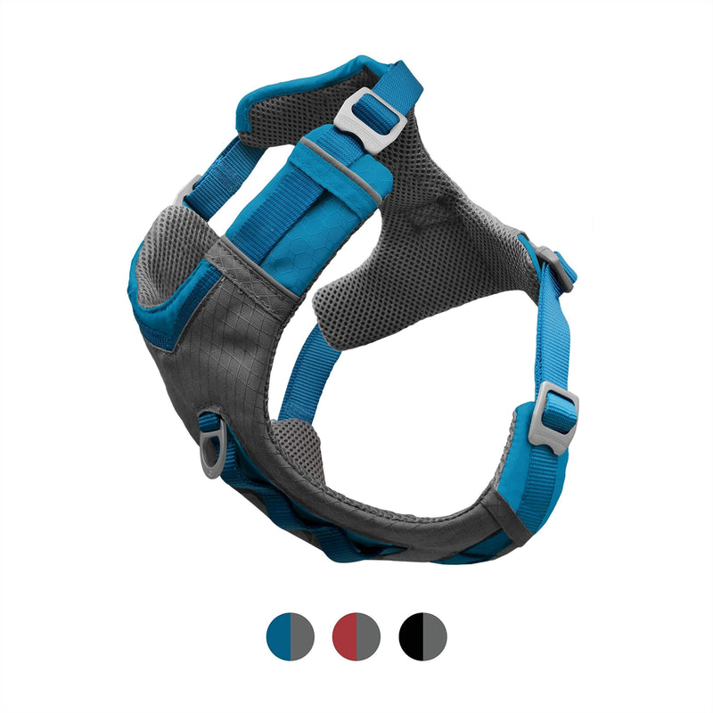 Kurgo Dog Harness, Reflective Harness for Running, Walking and Hiking, Journey Air Style, Blue - Small - PawsPlanet Australia