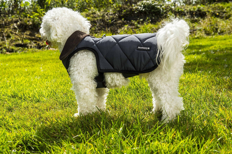 Pawberry Classic Dog Coat with Built in Harness S 31 CM GREY - PawsPlanet Australia