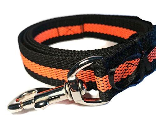 Smarty Pawnts Premium Cotton Dog Leashes, Orange and Black (Medium) Medium - PawsPlanet Australia