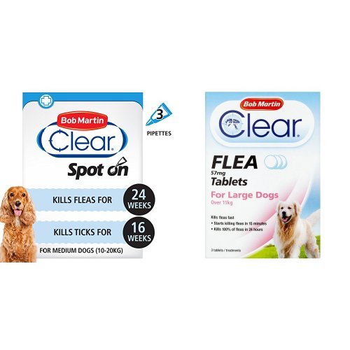 Bob Martin flea value bundle for treating medium dogs with flea spray for house - PawsPlanet Australia