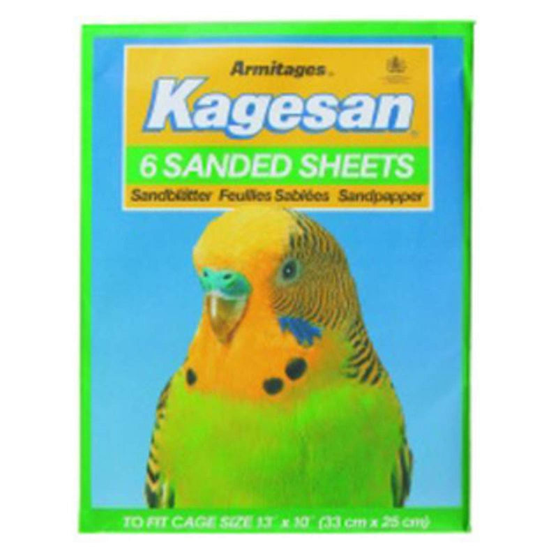 Kagesan SANDSHEET - GREEN - 33CM x 25CM PACK OF 8 BIRD CAGE LINER SHEET - CLAW CARE (3 PACKS) 3 PACKS - PawsPlanet Australia