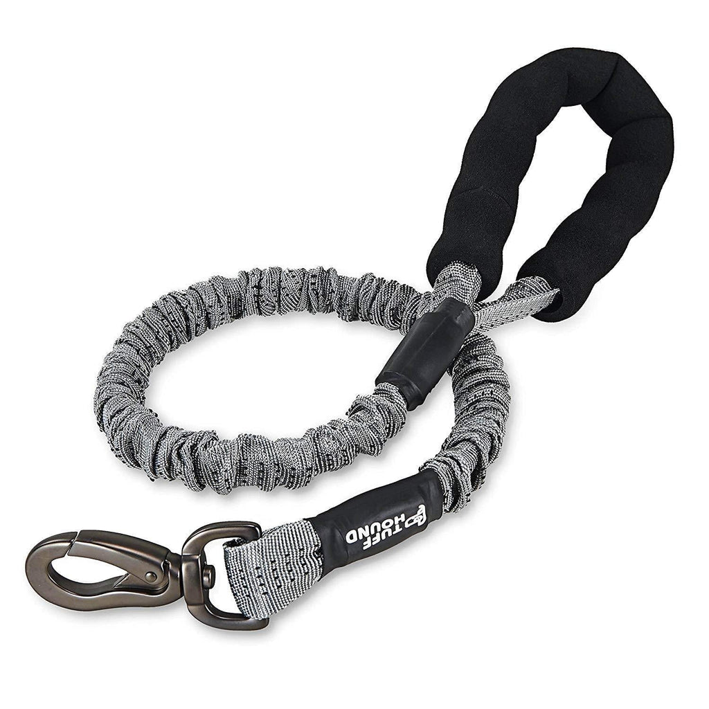 Dog Lead Bungee, Shock Absorbing Elastic Dog Lead with Soft Handle and Zinc Alloy Hardware,Heavy Duty Strong Anti Pull Pet Training Rope Leash for Medium and Large Dogs Grey - PawsPlanet Australia