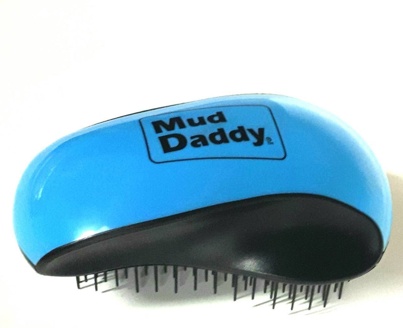 Mud Daddy Detangler and Deshedder Brush, All Coat Types, Easy Grab, Blue - PawsPlanet Australia