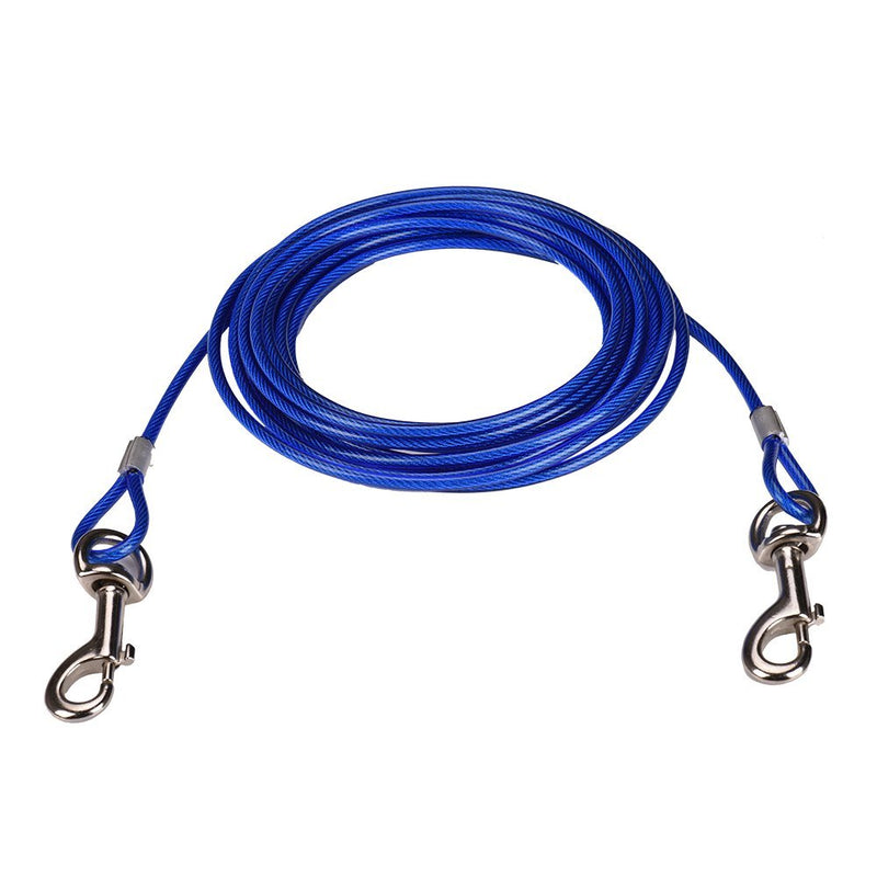 CtopoGo 10ft (3m) Dog Tie Out Cable,Pet Tie Out Cable,Tie-Out Cable for Dogs up to 125 lbs, Suitable for all breeds (3m, Blue) 3m - PawsPlanet Australia