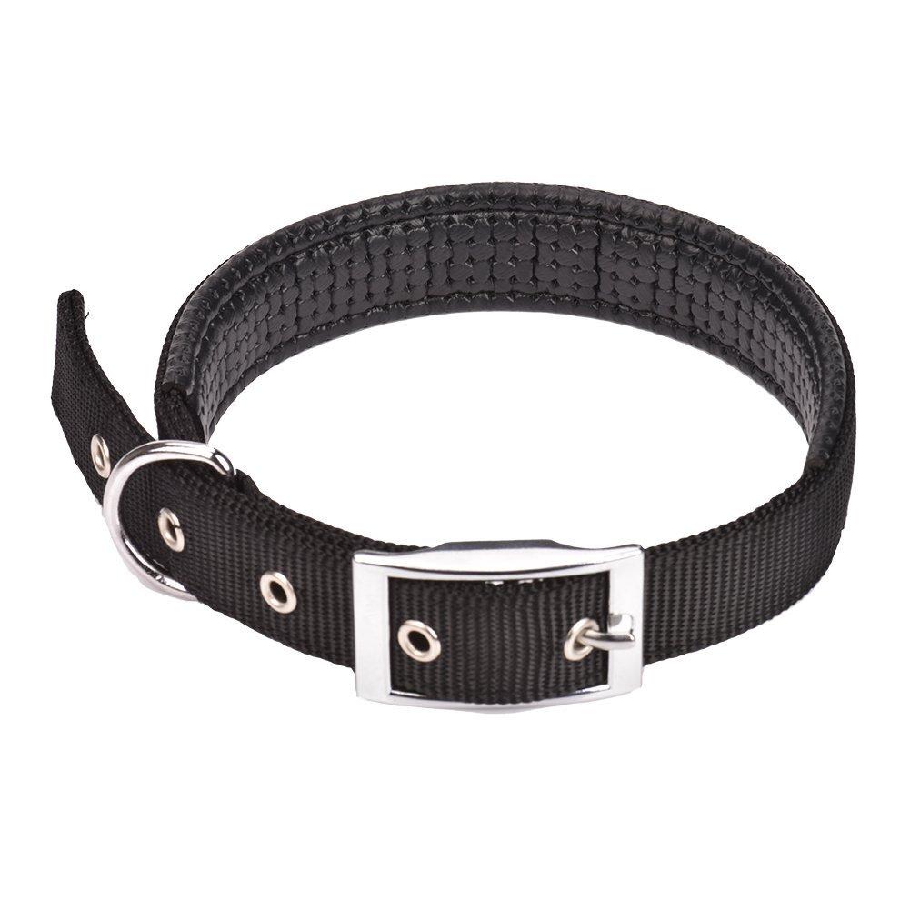 CtopoGo Dog Collar Comfy And Soft Adjustable Collar For Small/Medium/Large Dogs, Easy Buckle Design,Luxury Leather Dog Collar, Neck 12"-24" (M (Neck 40-50cm), Black) M (Neck 35-45cm) - PawsPlanet Australia