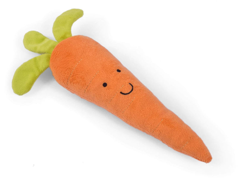 Petface Foodie Faces Fluffy Carrot Dog Toy - PawsPlanet Australia