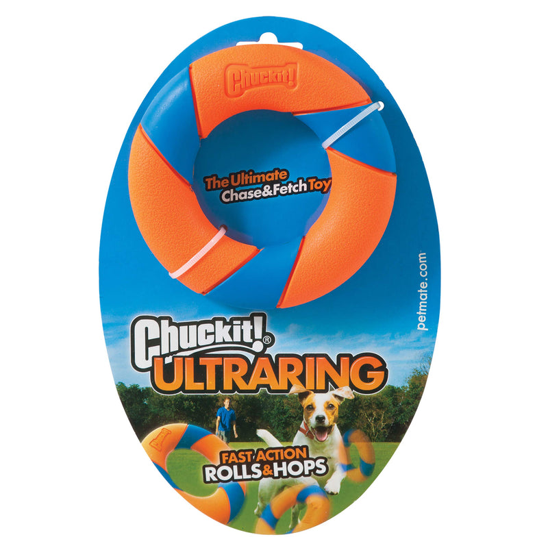 Chuckit! Ultra Ring Rubber Dog Toy Chase and Fetch Play High-Visibility Durable Chew Toy - PawsPlanet Australia