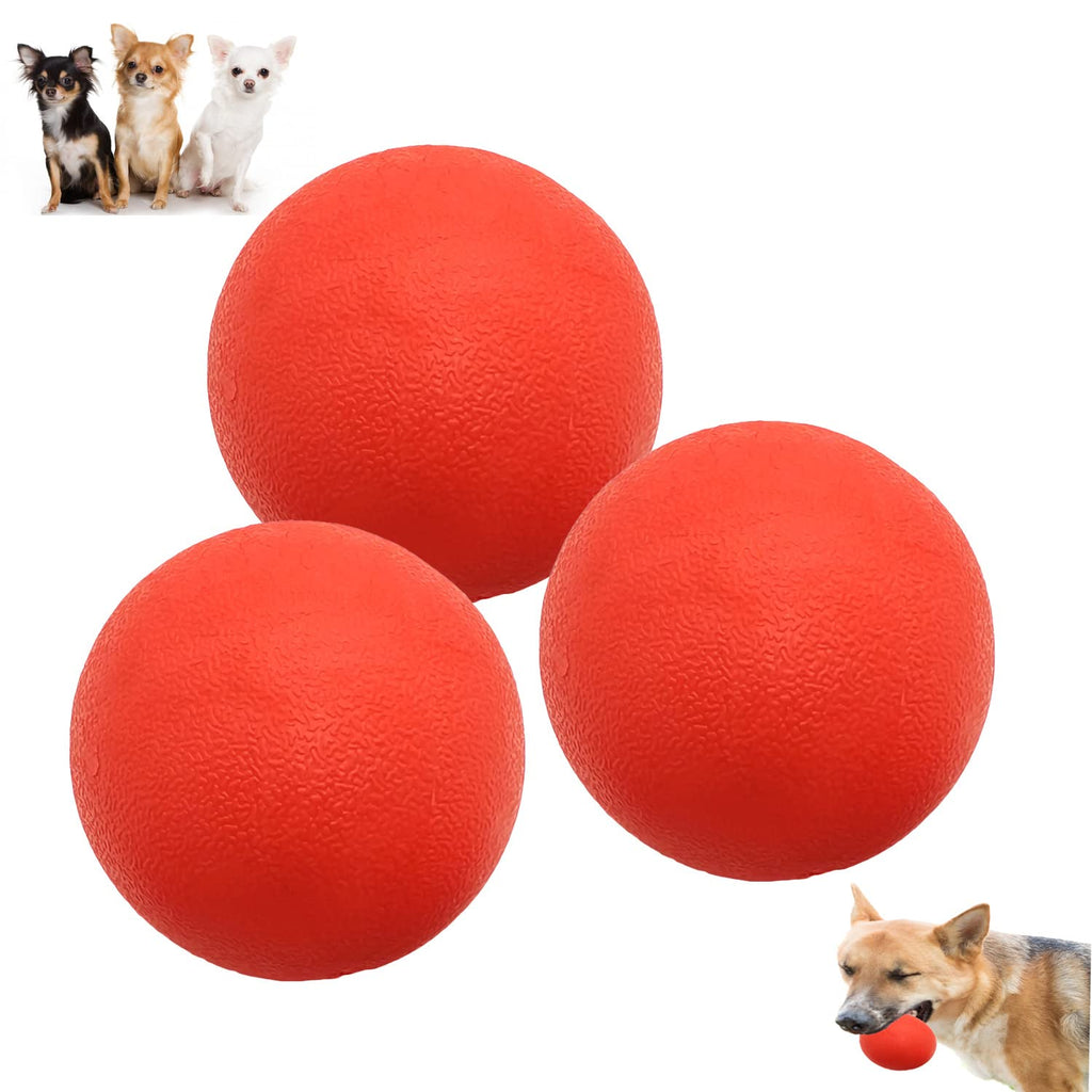 Panlom 3 Pack Dog Balls Indestructible - 100% Natural Rubber Bouncy Dog Ball Non-Toxic Tough Chew Toy for Small to Medium Dog Small 4.3cm/1.7inch - PawsPlanet Australia