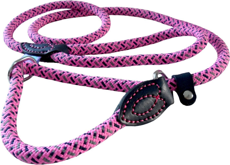 Dog & Co Mountain Rope Slip Lead, Pink with Navy Fleck - PawsPlanet Australia