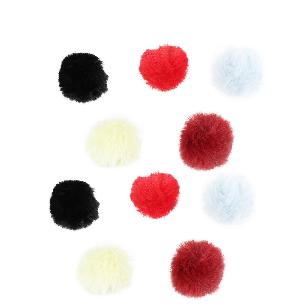 POPETPOP set of 10 pom-pom balls for cats in assorted colours, soft cat toy balls, 4 cm - PawsPlanet Australia