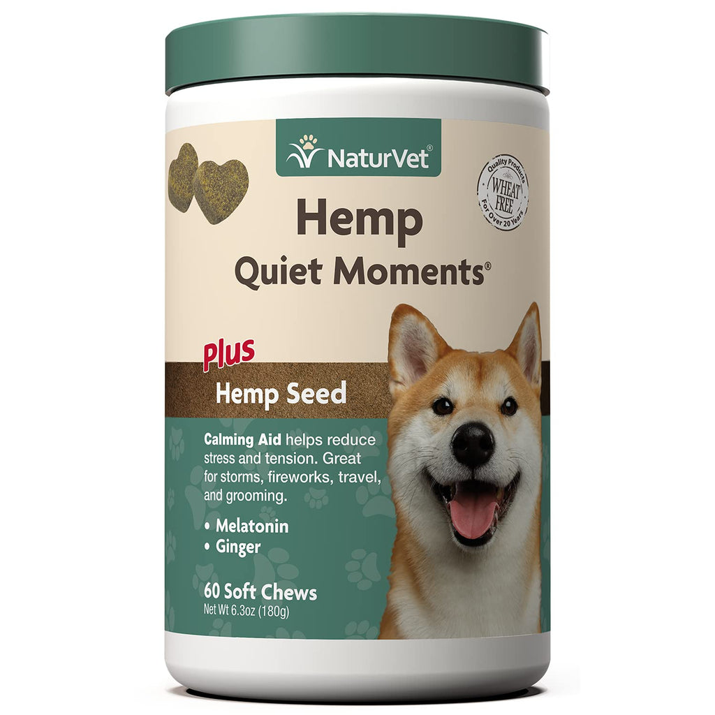 NaturVet, Hemp Quiet Moments, Plus Hemp Seed, 60 Soft Chews, 180g - PawsPlanet Australia