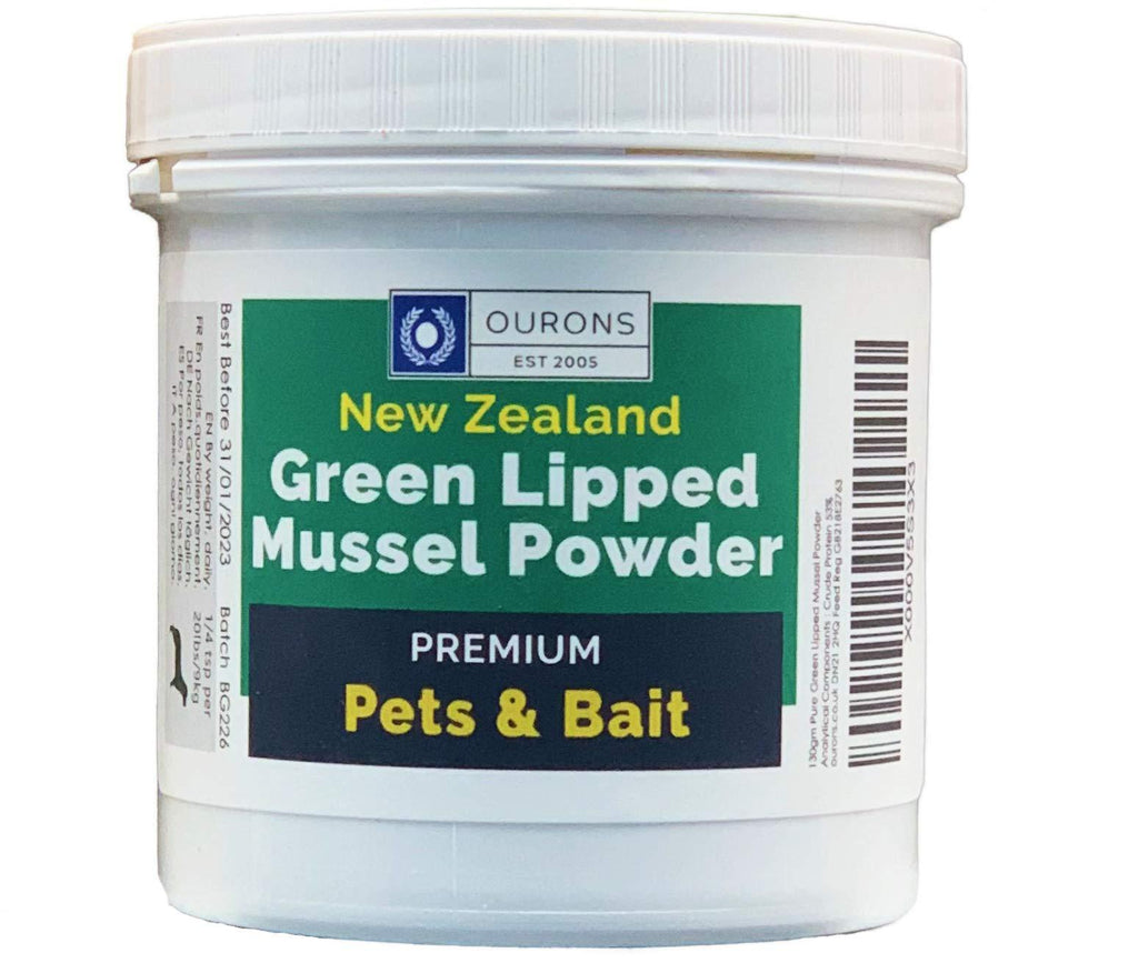 Ourons Green Lipped Mussel Powder For Dogs - 130g Natural GLM from New Zealand - PawsPlanet Australia