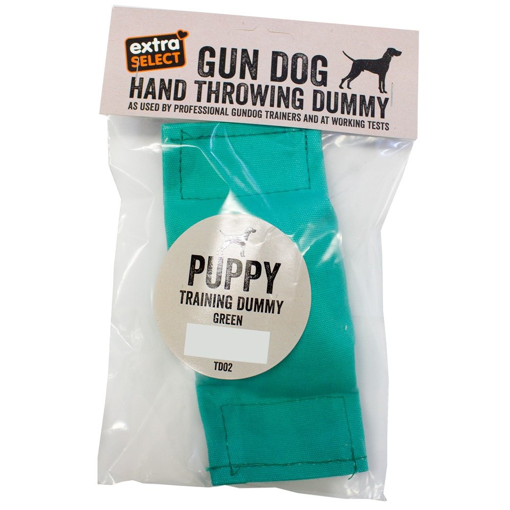 Extra Select Gun Dog Training Dummy Puppy, Green Puppy Training Dummy Green - PawsPlanet Australia