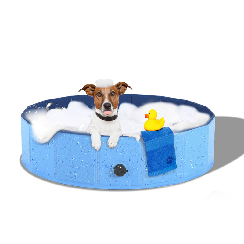 Foldable Pet Bath Tub for Large Or Medium Sized Dogs Outdoor PVC Swimming Bathing Tub Kiddie Pool for Dogs and Cats，and Kids… (80cm(Dia) x 30cm(H)) 80cm(Dia) x 30cm(H) - PawsPlanet Australia