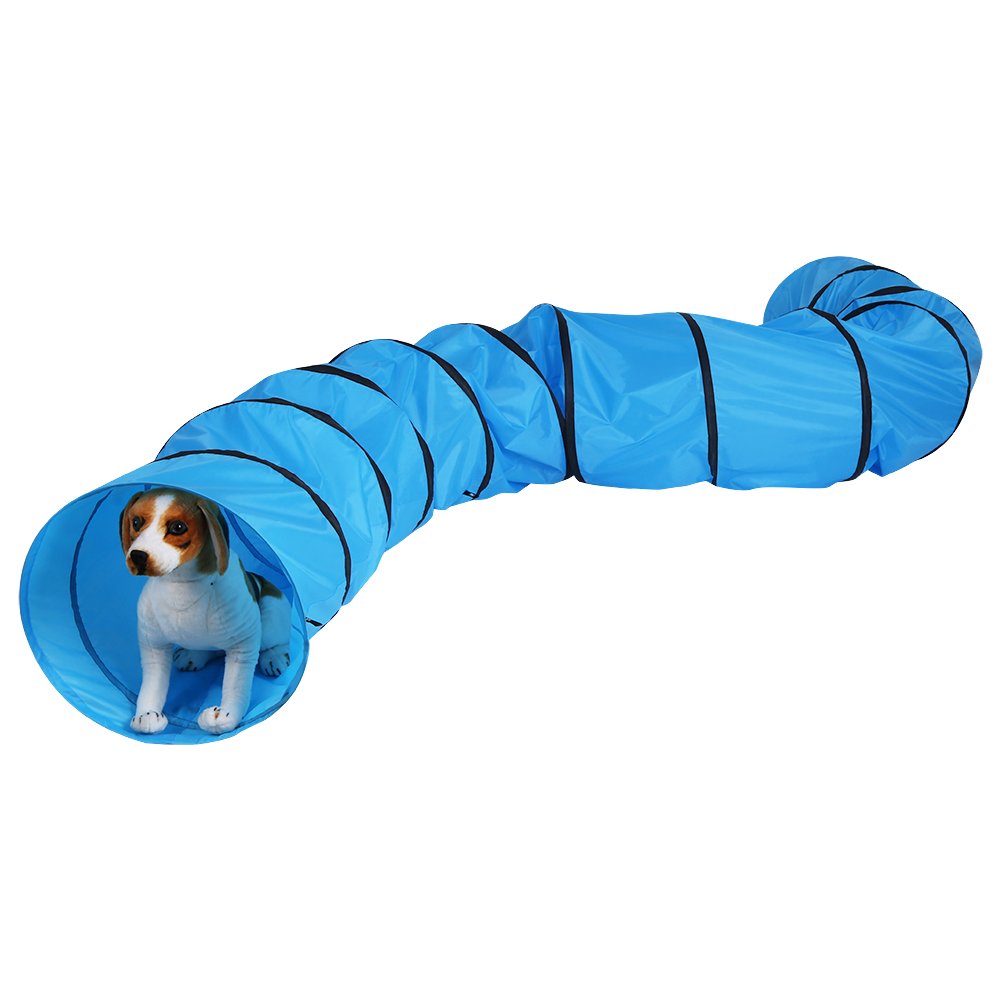 GOTOTOP Dog Agility Tunnel, Dog Cat Pets Training Equipment Tunnel Large Dog Tunnels and Tubes Gaming Place for Cats Puppy Kitten Rabbit Indoor Outdoor Garden Dia-48cm Length-4M - PawsPlanet Australia