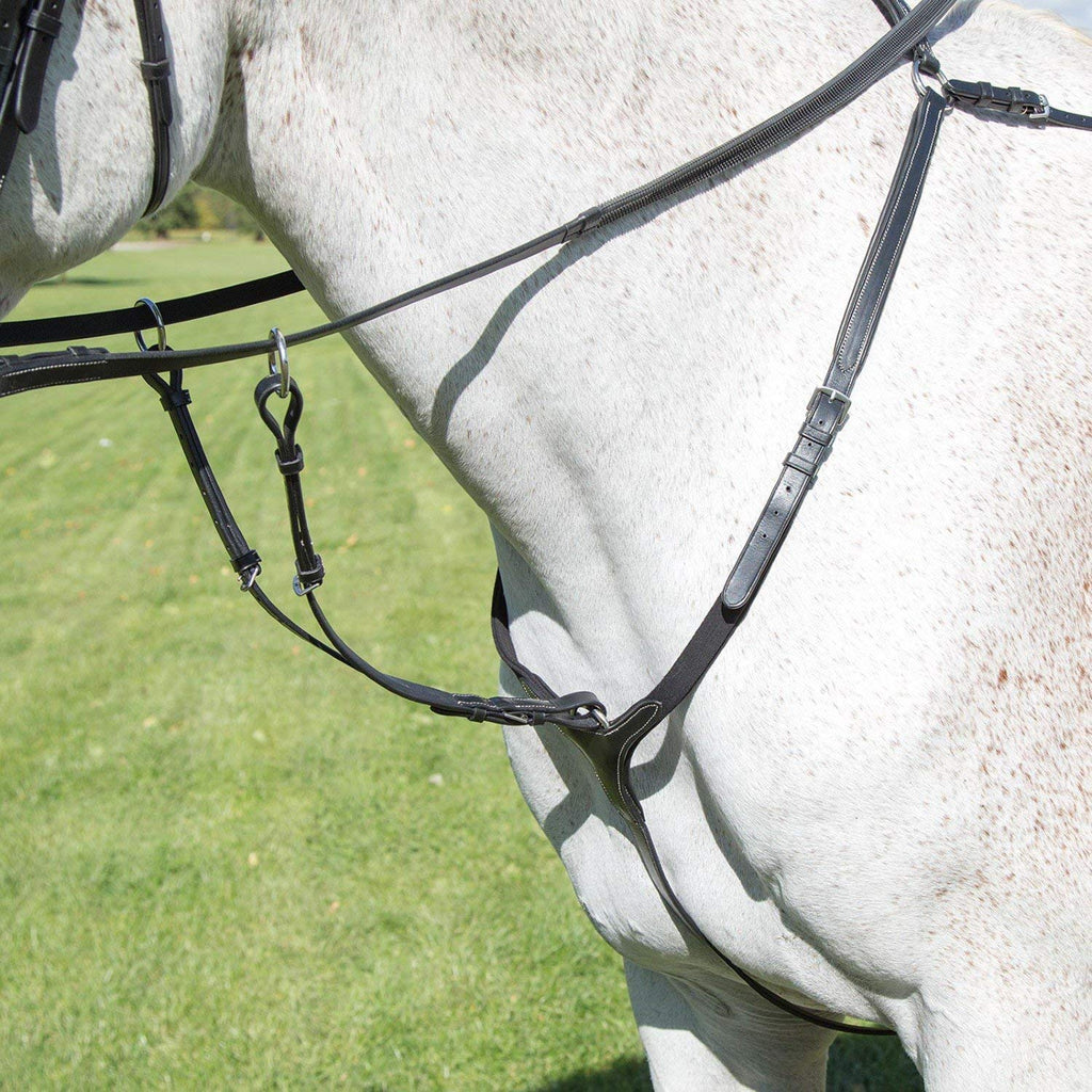 Shires Avignon 3 Point Breast Plate Full Size Black - PawsPlanet Australia